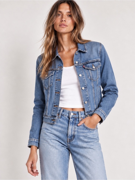 Levi's Jackets & Blazers - Levi’s Original Trucker Jacket Jeanie Medium Wash Denim Size S Minimalist